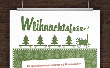 Kostenlose Weihnachtsfeiereinladung