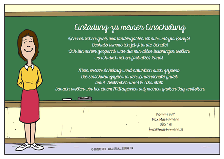 Drucke selbst! Einladungen zur Einschulung und Stundenpläne kostenlos