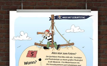 © Druckeselbst! Piratengeburtstag Einladung