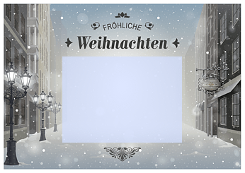 Drucke selbst! Vorlage schöne Weihnachtskarte zum Ausdrucken