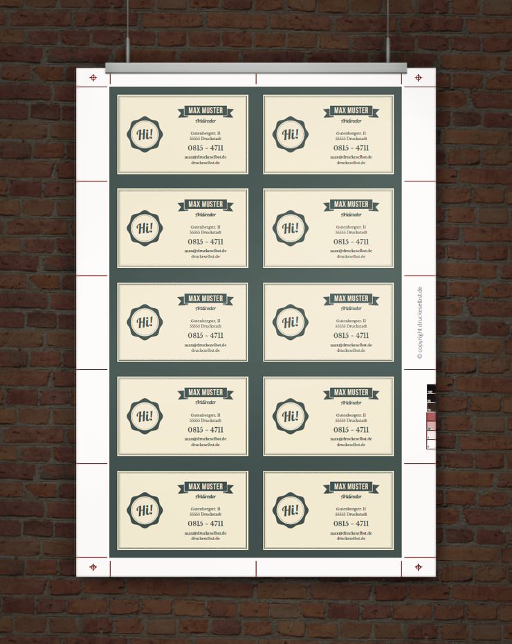 Drucke selbst! Visitenkarten selbst drucken